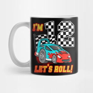 I'm 12 Let's Roll Car 12th Birthday Boys Kids 12 Year Old Mug